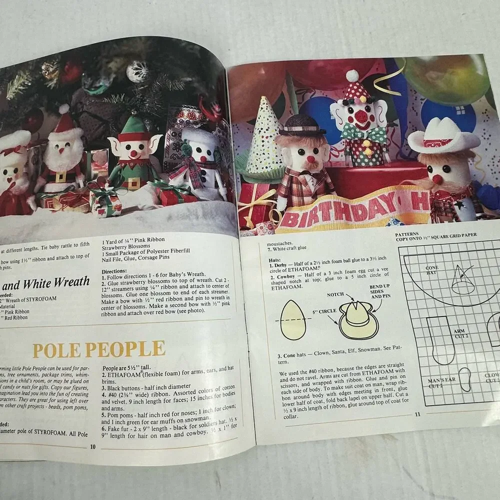 Styrofoam For All Reasons 1983 Vintage Craft Book Magazine Leisure Arts 15935
